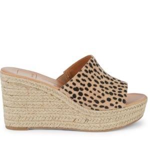Dolce Vita Leopard Print Platform Espadrille Wedge